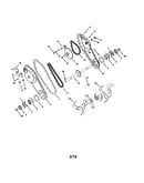 Tines/drive housing/chain