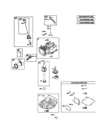 Crankshaft/cylinder/sump