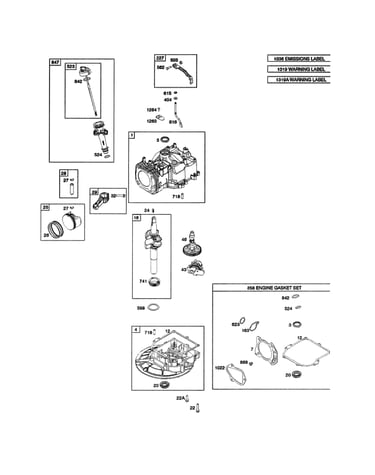 Cylinder/crankshaft/sump