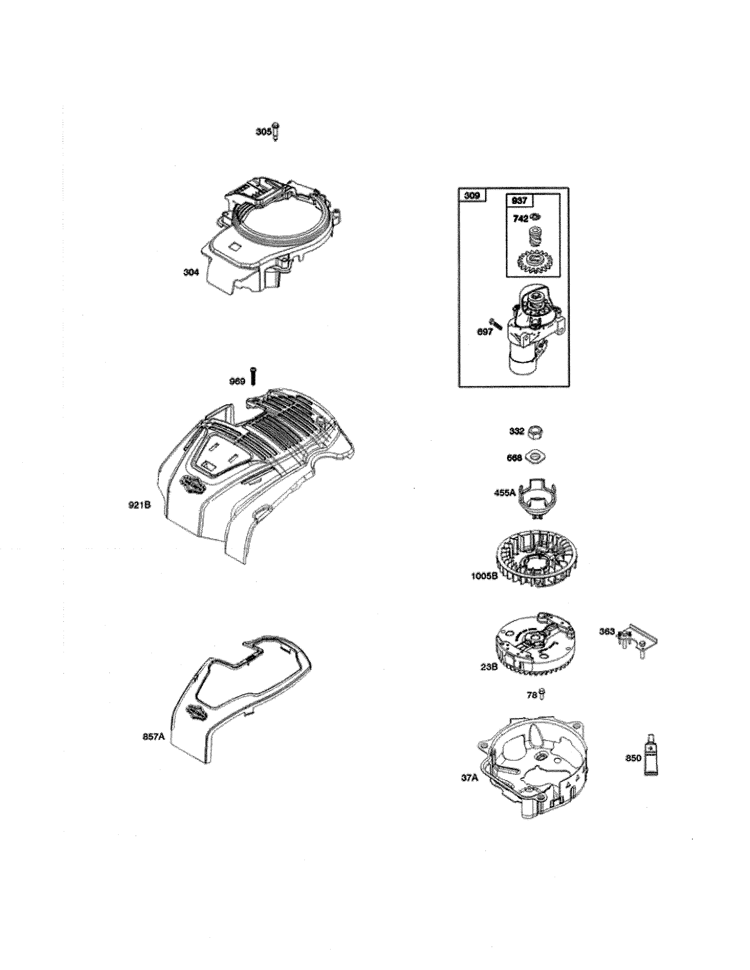 Motor-starter/blower housing