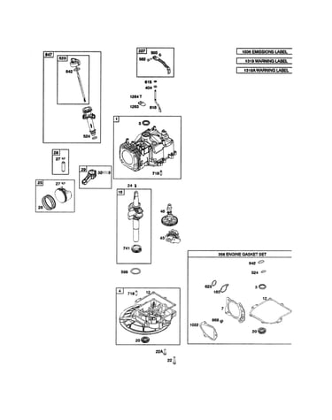 Cylinder/crankshaft/sump