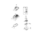 Briggs & Stratton 104M05-0072-F1 motor-starter/blower housing diagram