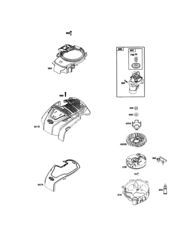 Motor-starter/blower housing