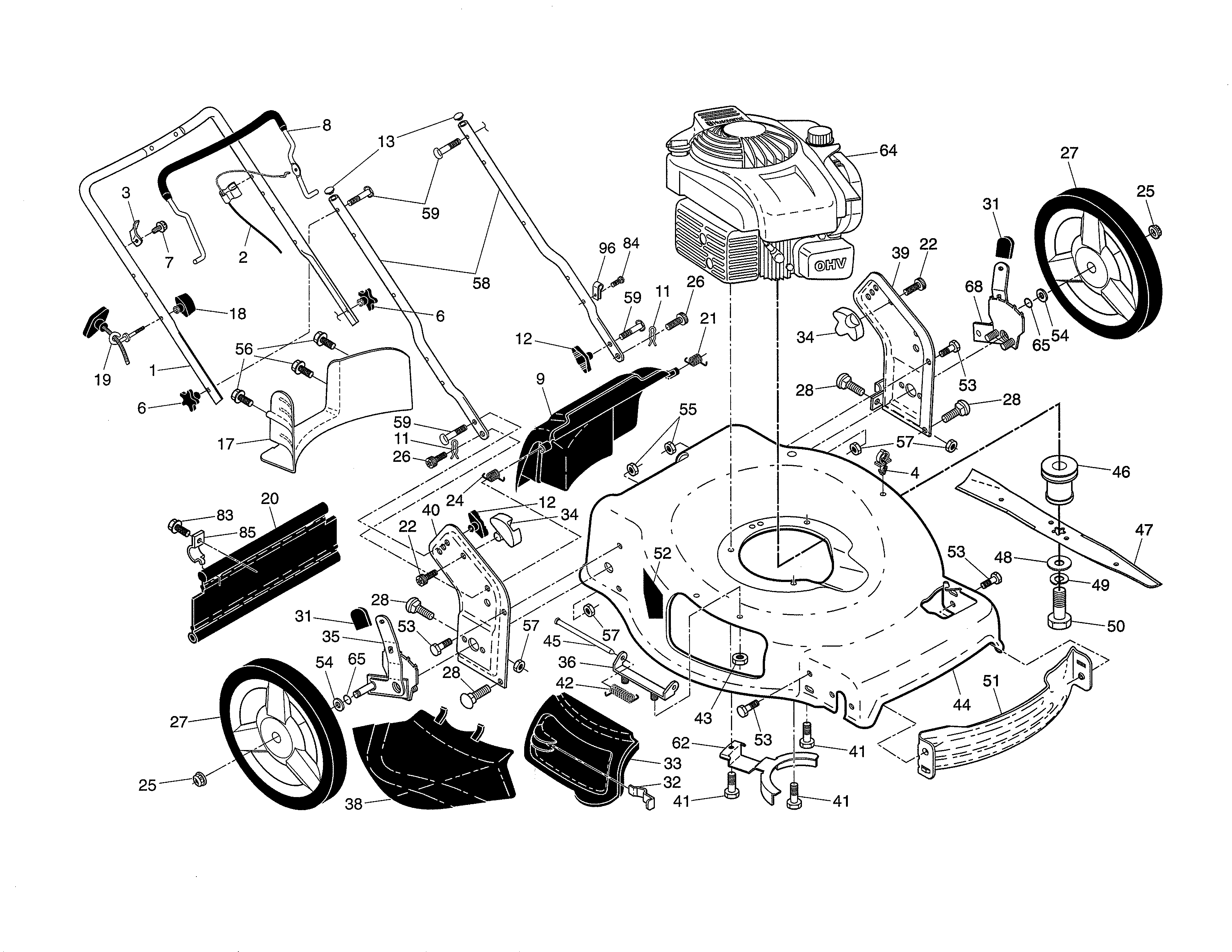 Engine/housing/handle