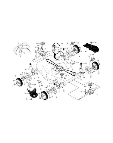 Drive control/gear case/wheels