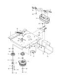 Engine mounting/guard/muffler