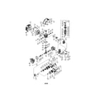 Hitachi CG22EAP2 cylinder/carburetor/crankshaft diagram