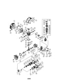 Cylinder/carburetor/crankshaft