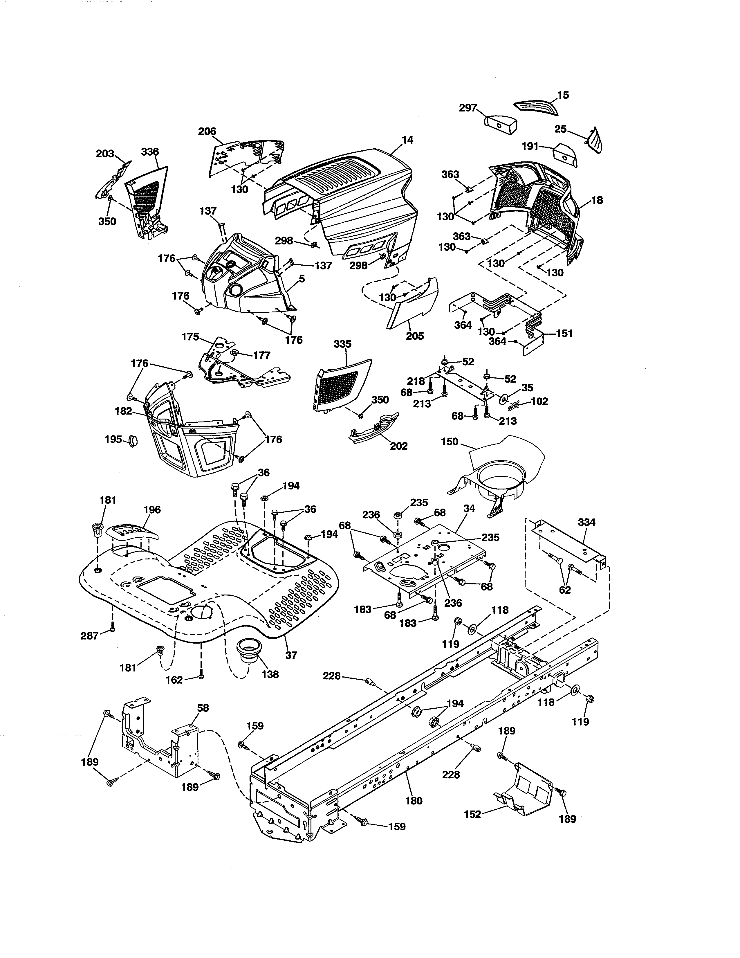 Official Craftsman 917255830 front engine lawn tractor parts Sears PartsDirect