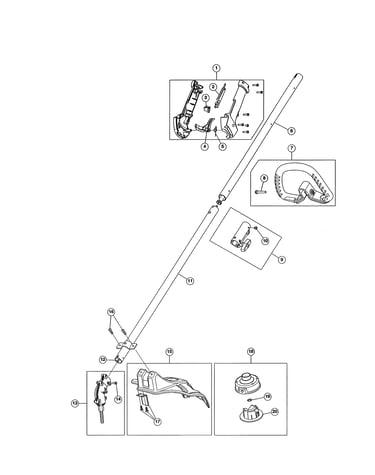 Shaft/handle/shield
