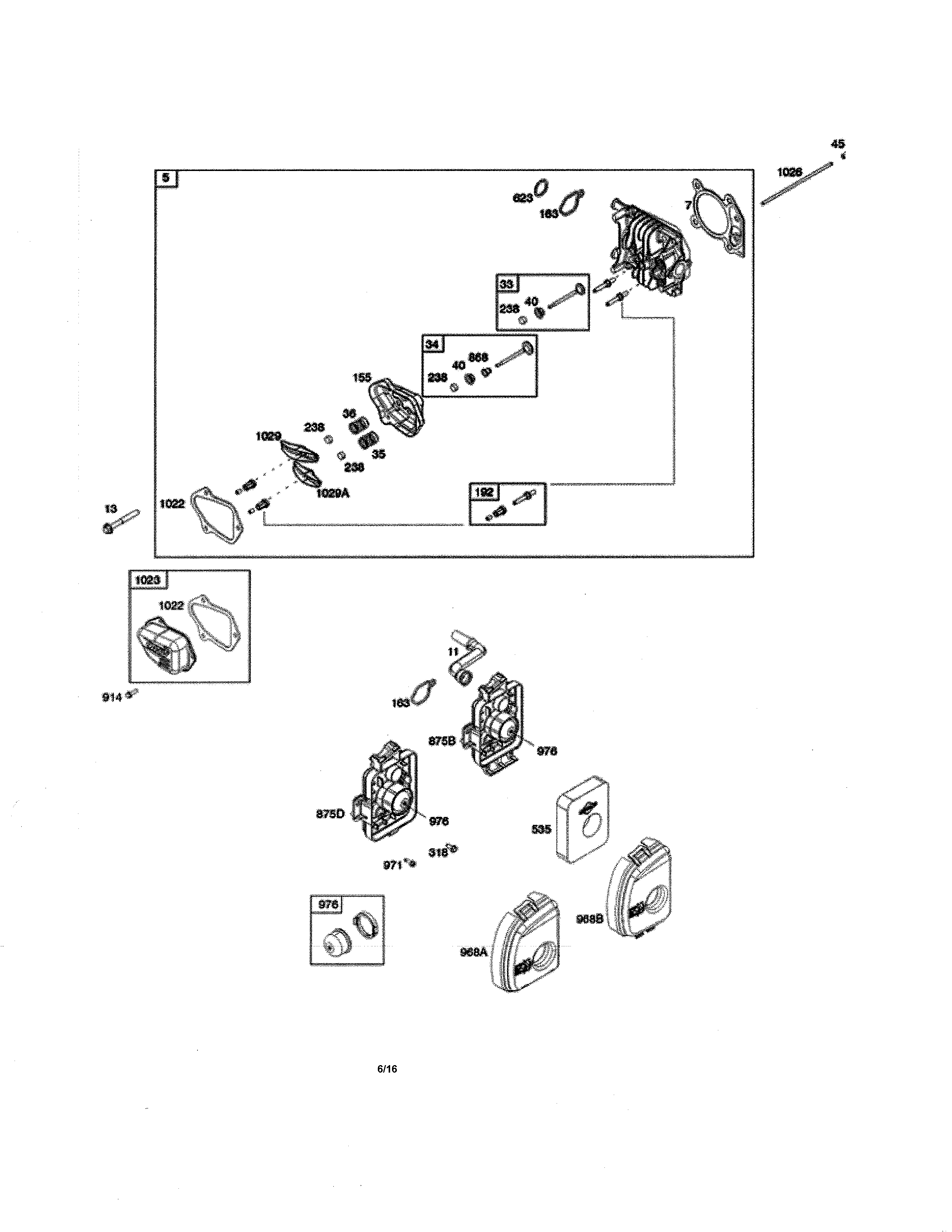 Head-cylinder/air cleaner