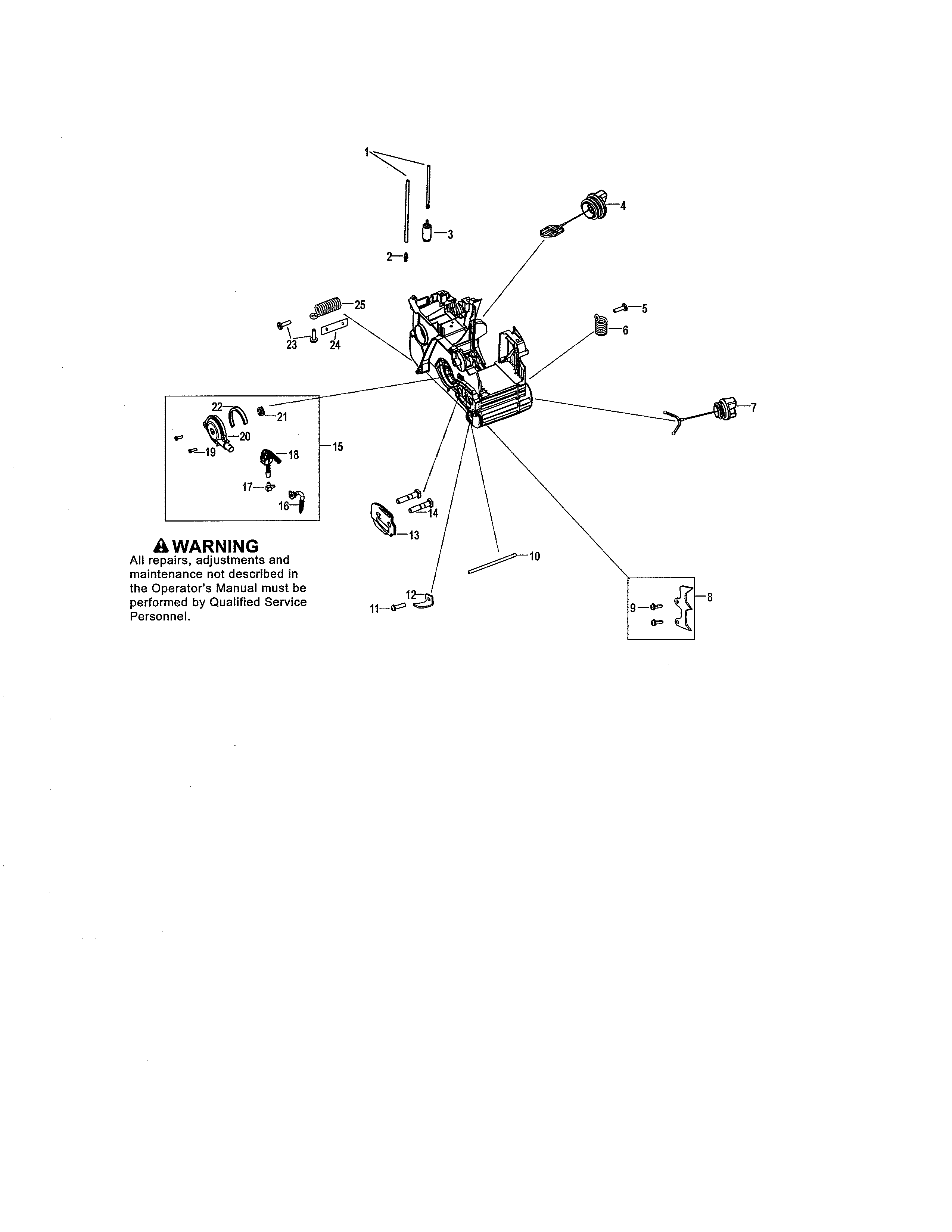 OIL PUMP & CAP/FUEL CAP