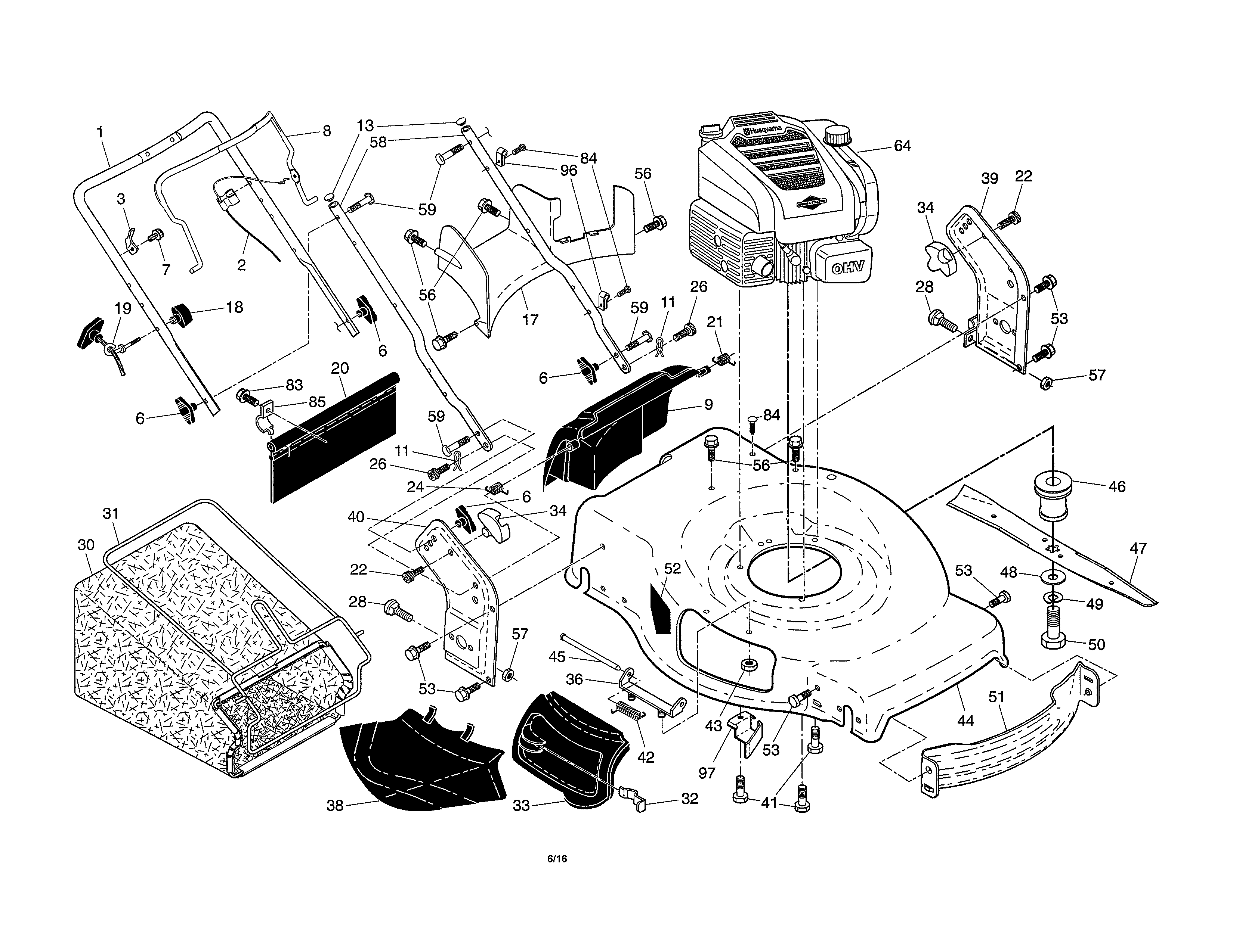 Engine/housing/handle