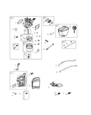 Carburetor/fuel tank/base-air cleaner
