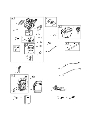 Carburetor/fuel tank/base-air cleaner