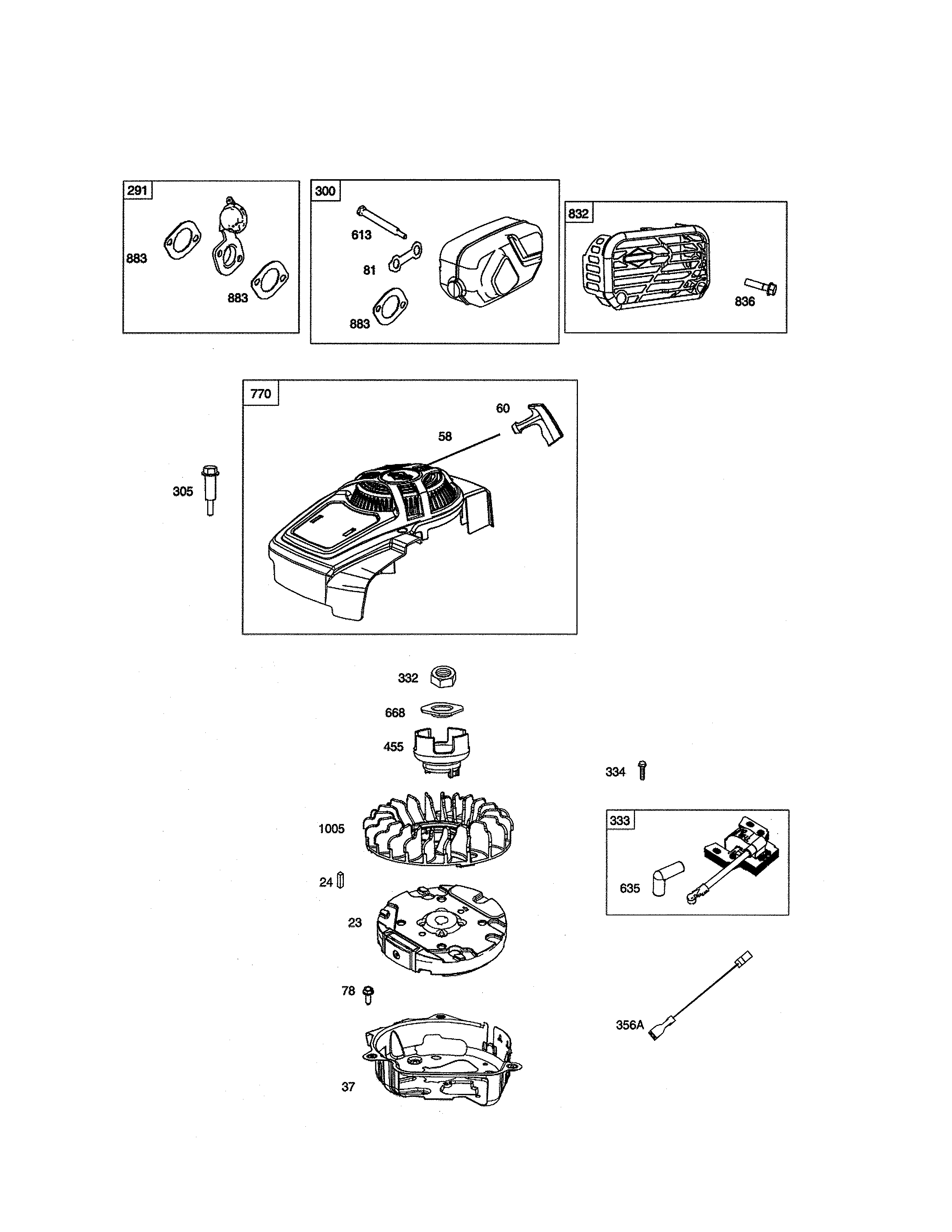Muffler/kit-rewind/blower housing