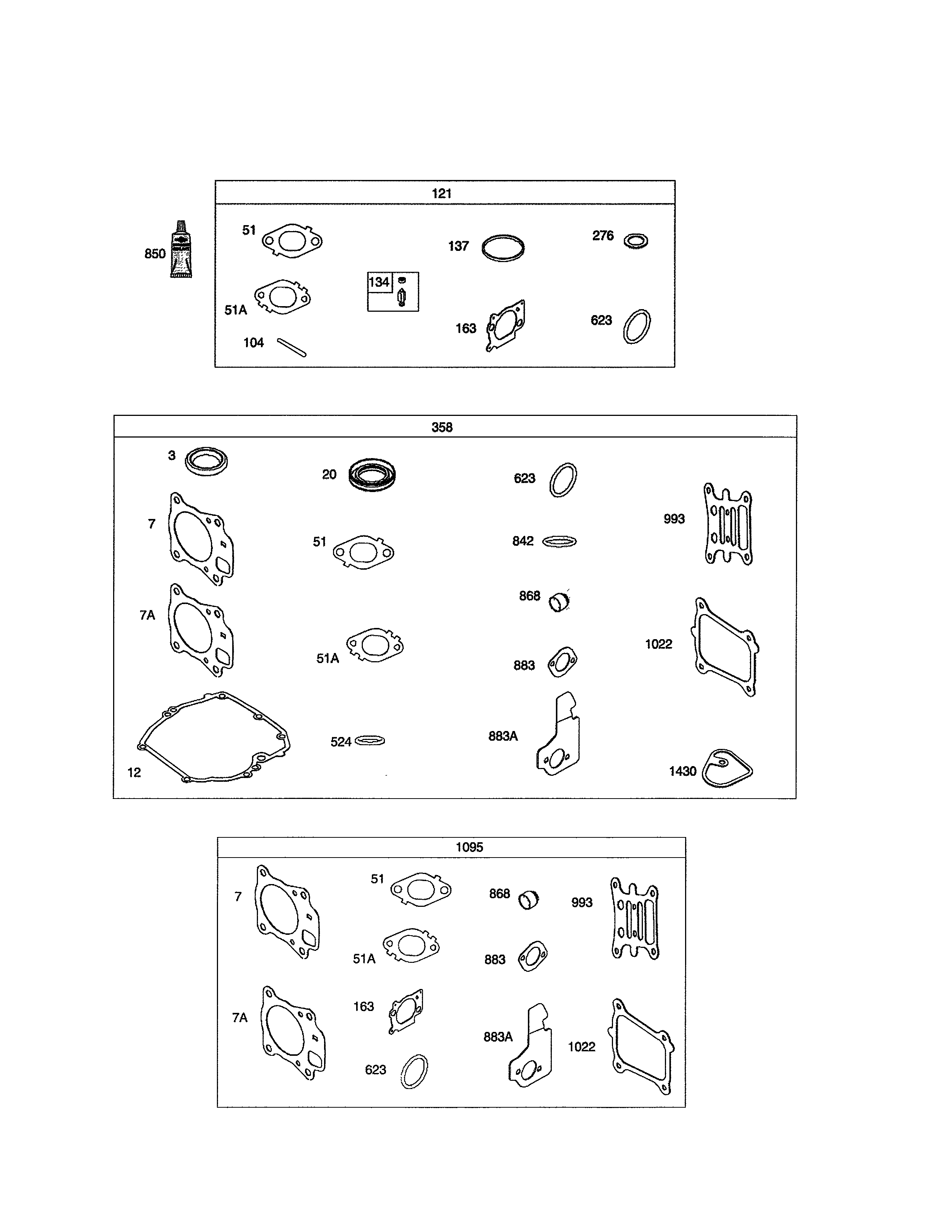 Gasket sets - engine & valve