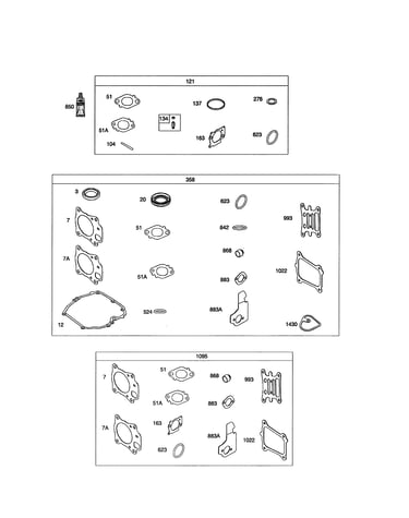 Gasket sets - engine & valve