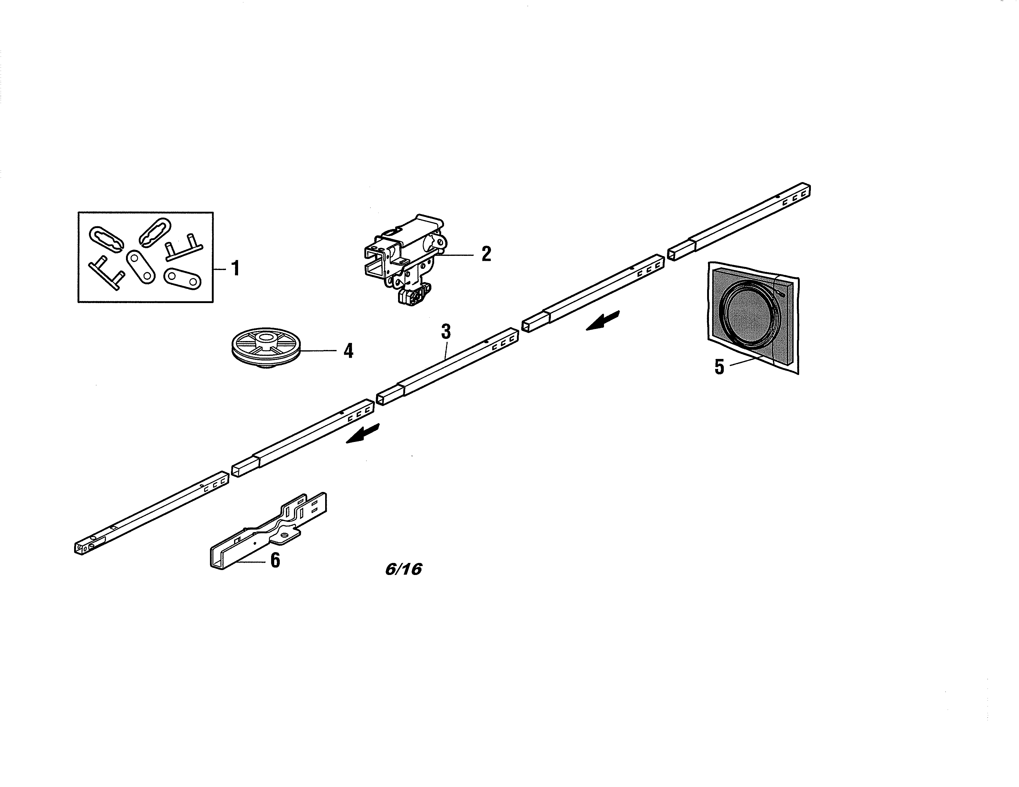 Rail assembly parts
