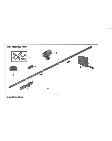 Rail assembly parts