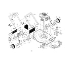 Poulan 96142010600 engine/housing/handles diagram