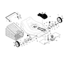 Poulan 96142010600 drive control/gear case/wheels diagram