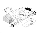 Poulan 96142012201 drive control/gear case/wheels diagram
