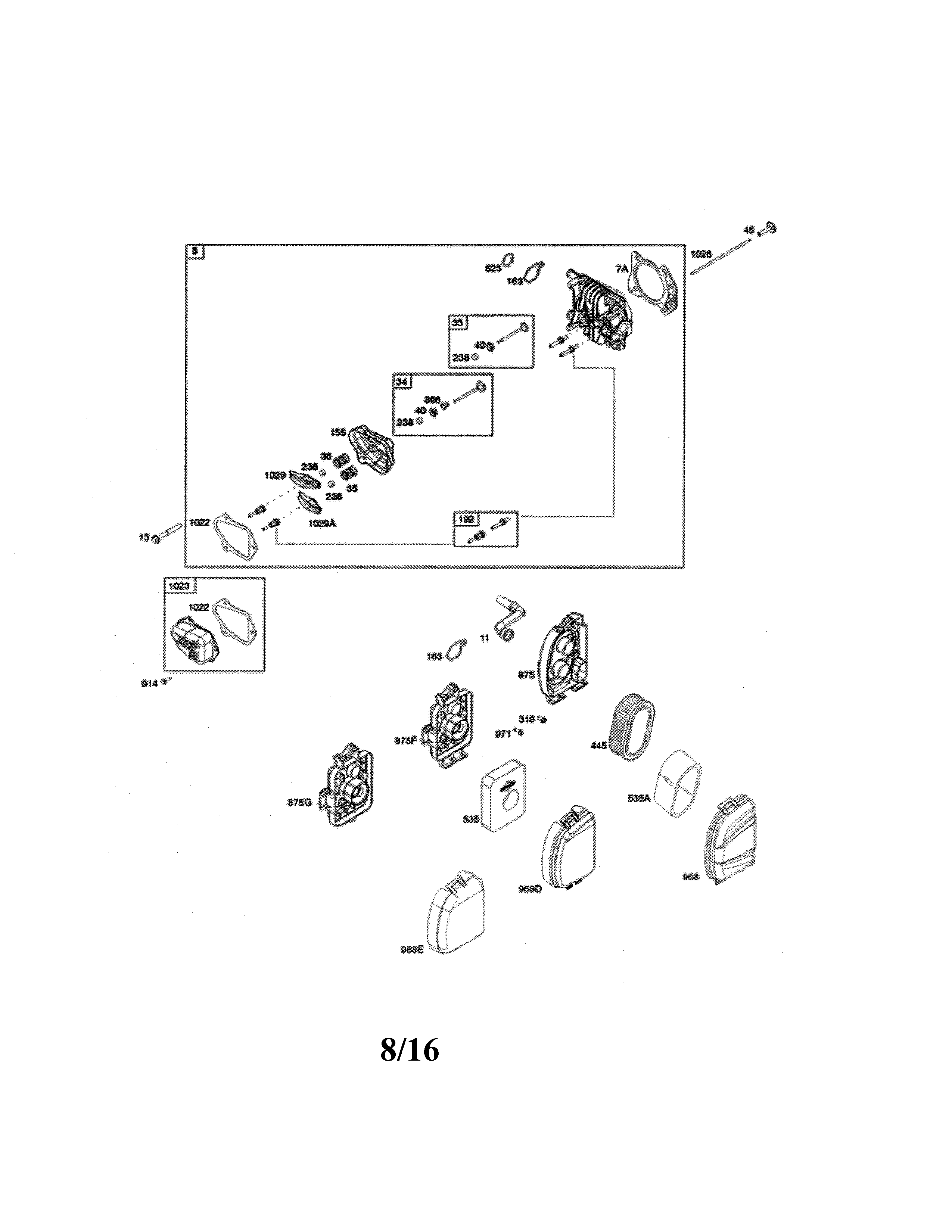 Air cleaner/head-cylinder