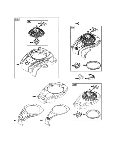 Blower housing/rewind starter