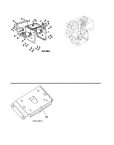 Engine/frame/mounting plate