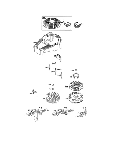 Flywheel/blower housing