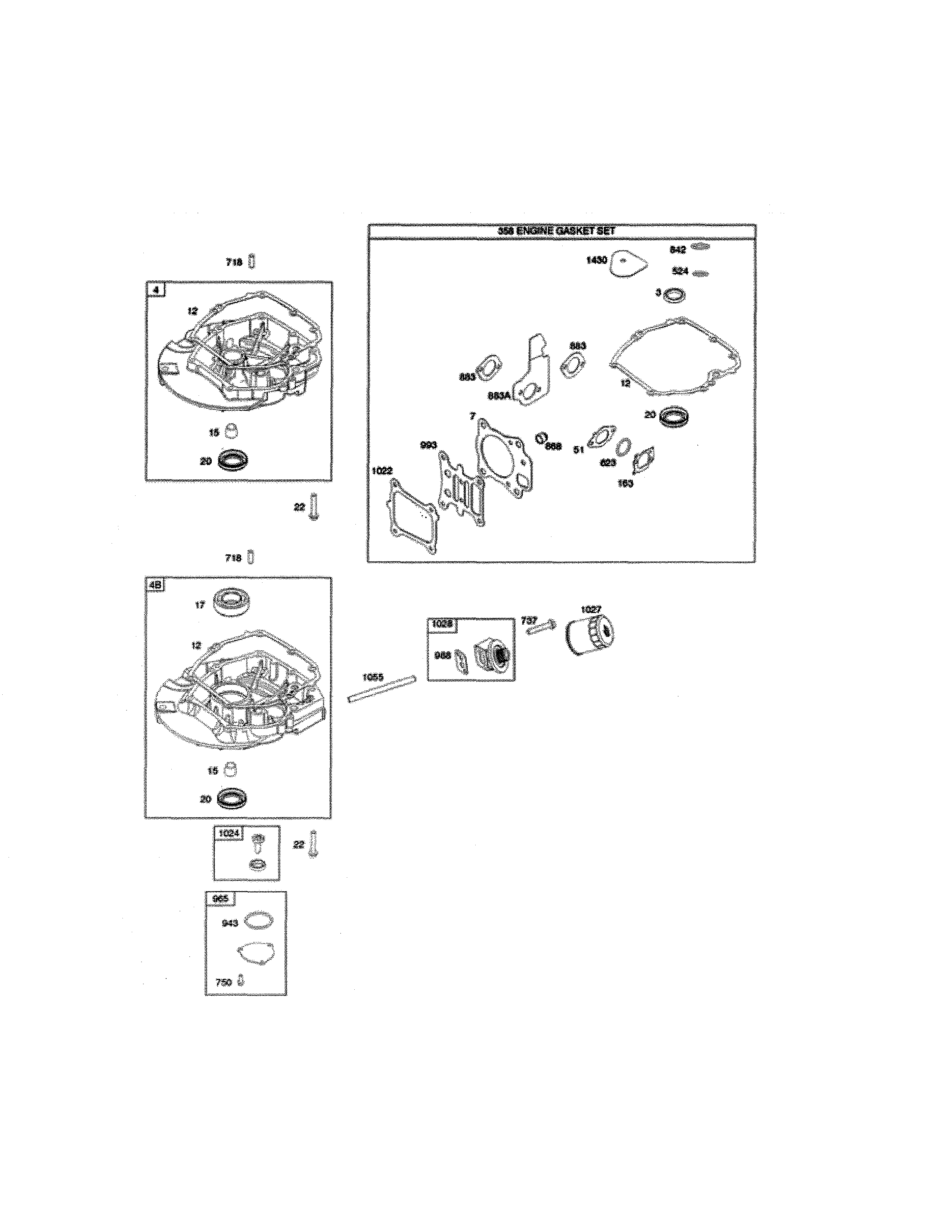 SUMP/ENGINE GASKET SET