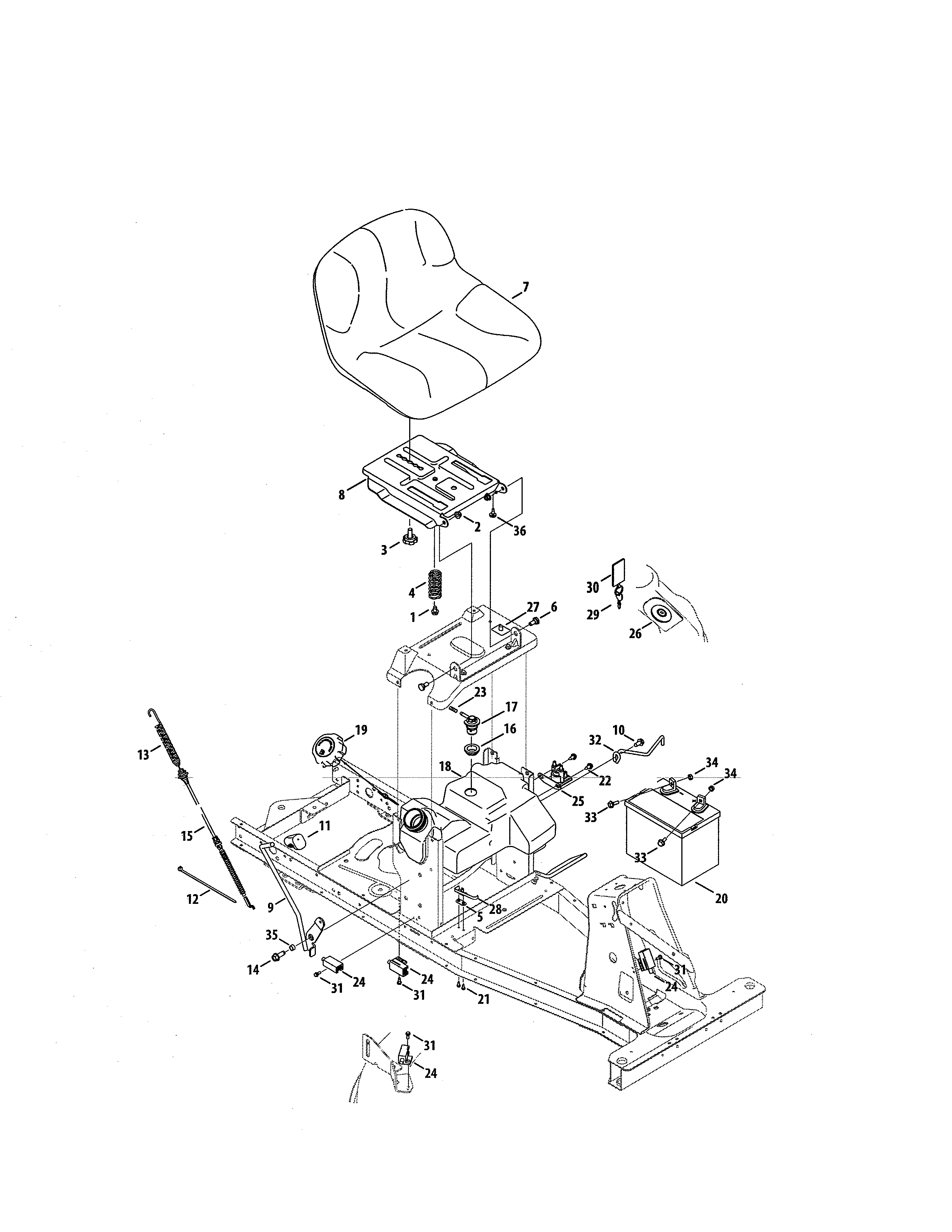 Seat/battery