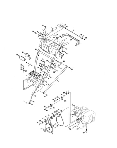 Handles/engine spacer