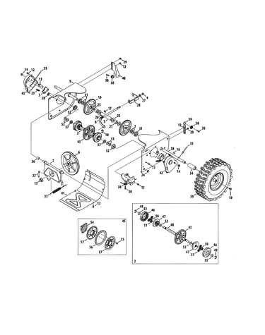 Drive shaft/friction wheel