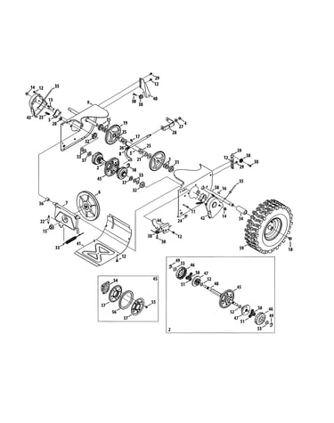 Drive shaft/wheels