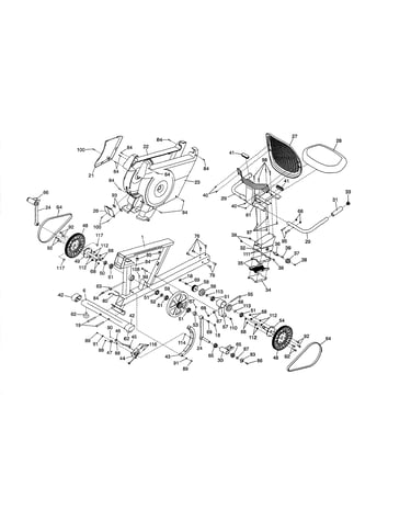 Frame/seat/pulleys