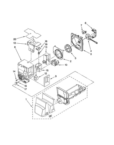 Motor & ice container parts
