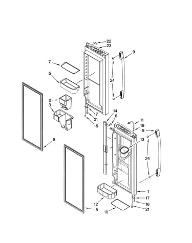 Refrigerator door parts