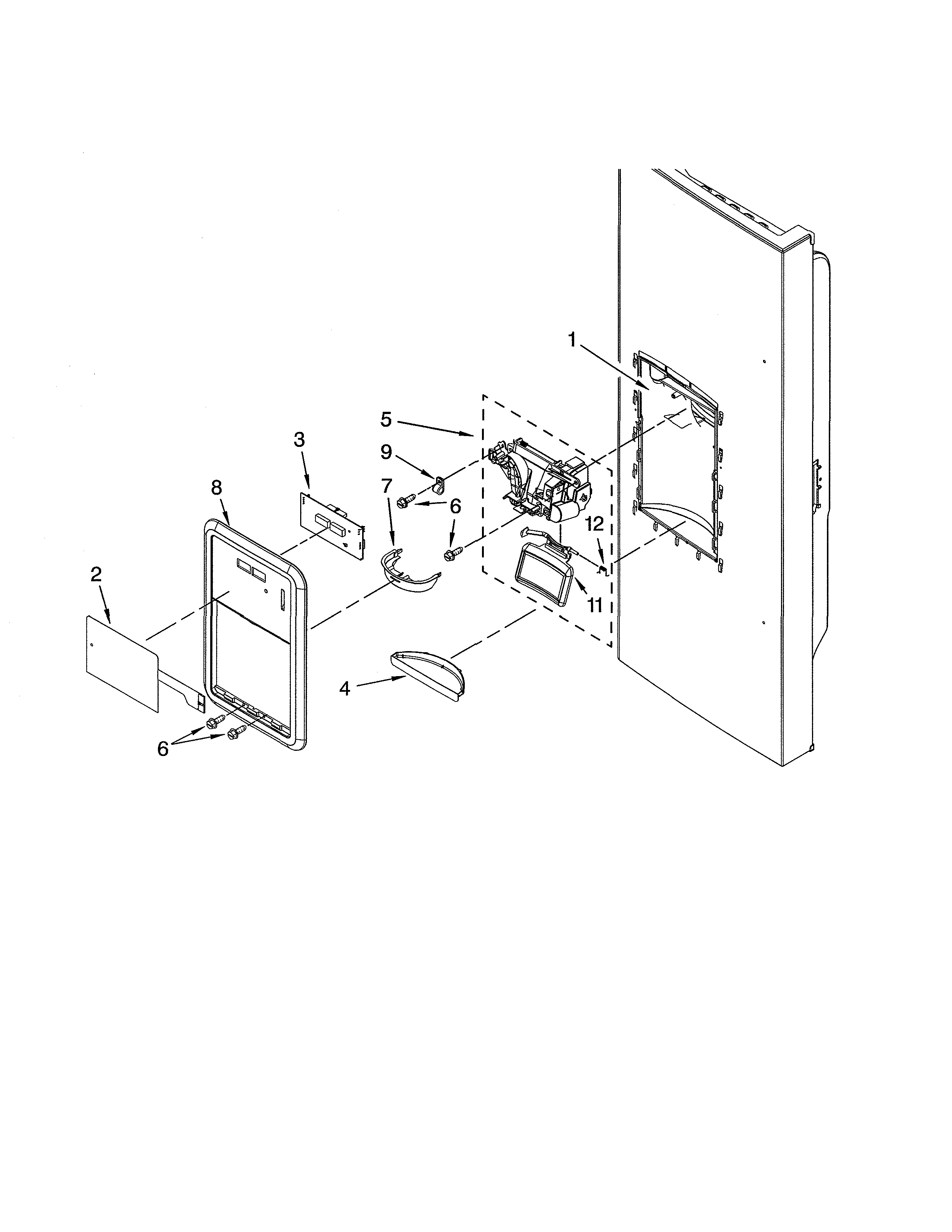 DISPENSER FRONT PARTS