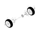 Poulan PR524-96192000100 wheels diagram