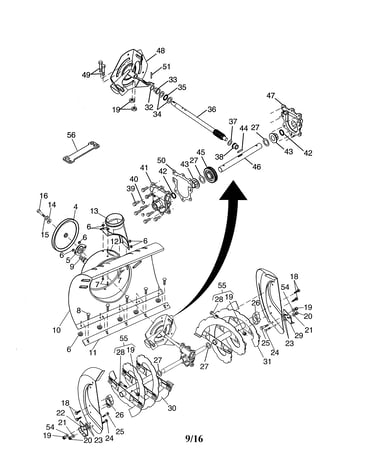 Auger housing/impeller assembly