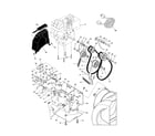 Poulan 96192000300 chassis/engine/pulleys diagram