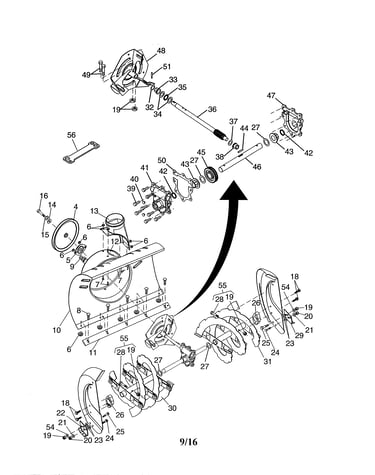 Auger housing/impeller assembly