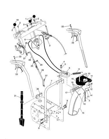 Control panel/discharge chute