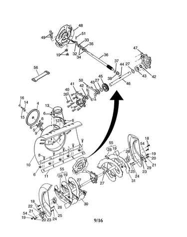 Auger housing/impeller assembly