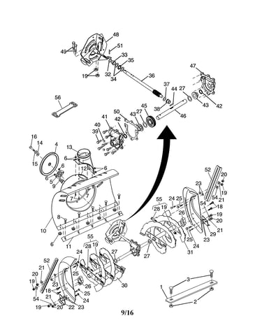 Auger housing/impeller assembly