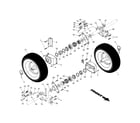 Poulan PP1130ES-96192000700 wheels diagram