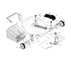 Poulan 917447620 drive control/gear box/wheels diagram