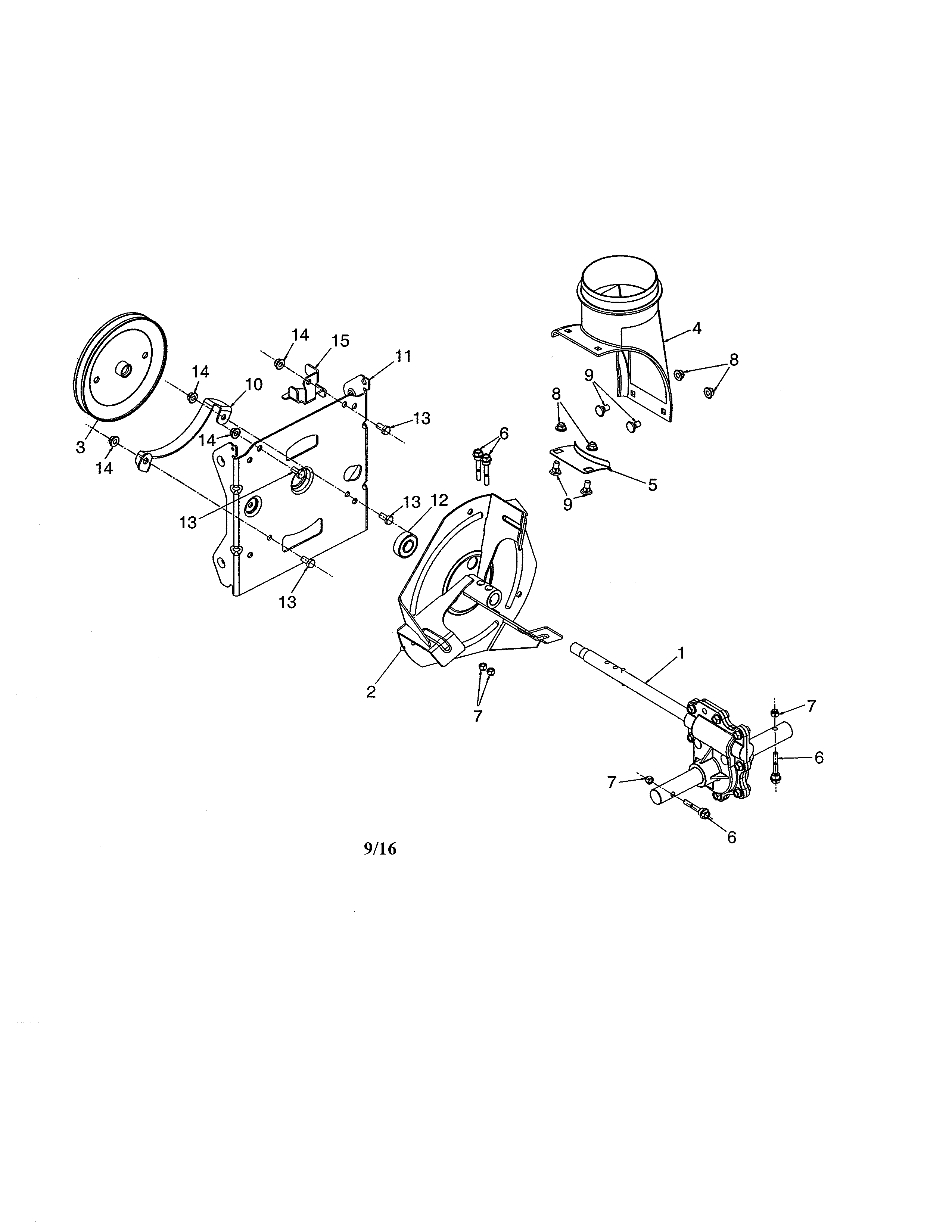 Impeller assembly & gearbox
